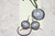 Vintage Fashion Jewelry Raised Disc Black & White Circles Necklace & Earring Set