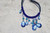 Vintage Blue Dangle Beads Necklace