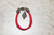 Vintage Silver Metal & Red Coil Bracelet