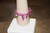 Vintage Fuchsia Leaves/Beads Fitted Bracelet