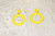 Vintage Large Yellow Dangle Earrings