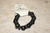 Vintage Accent Self-Expression Chunky Black Wood Stretch Bracelet