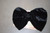 Vintage Candy Cane Large Black Velvet Bow Clip Barrette