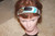 Vintage Aqua/Black Fabric Plastic Headband