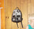 Vintage Flower Power Black & White Plaid & Patent Back Bag