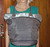 Vintage Leeds PVC Material Gray/Silver Iridescent Bag