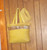 Vintage Fields of Straw Yellow Handcrafted Pure 100% Natural Fibers & Clear Vinyl Large Bag & Visor