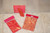 Post Vintage 2004 Target Red Oriental Fabric 3.5" x 5" Photo Frame & Journal Set