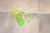 Vintage Goody 5-Pc Lime Green Net Drawstring Peach Travel Set