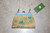 Vintage Oriental Sage Floral Silk Clasp Purse W/Blue Jewel Stones & Faux Pearls