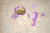 Post Vintage Children's Comb & Real Glass Mirror Set Purple