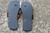 Vintage Cyclone Popsicle Black Sole Size 7-8 Flip Flop