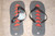 Vintage Sugar Daddy Gray/Red Sole Men's Flip Flops