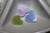 3 Hearts 3-Pc Mini Glass Beads
