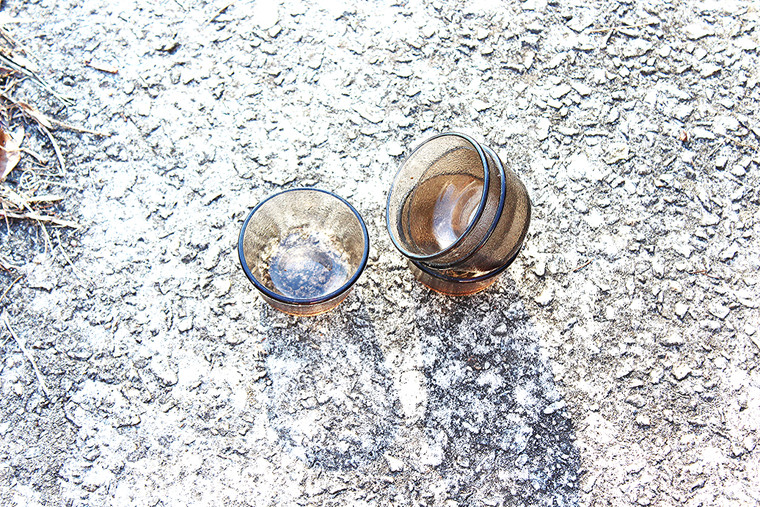 Dark Glass No Handle Desert/Condiment Dish