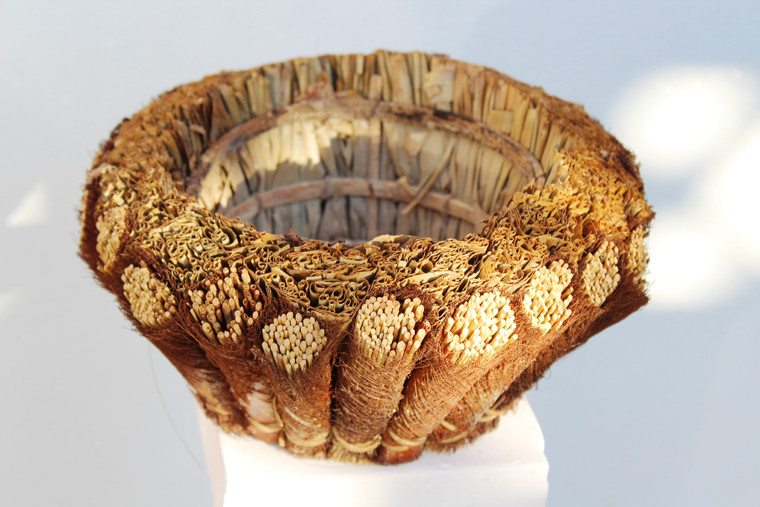 Natural Elements Bamboo & Straw Basket