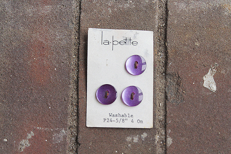 Vintage La Petite Purple Translucent 5/8" Button