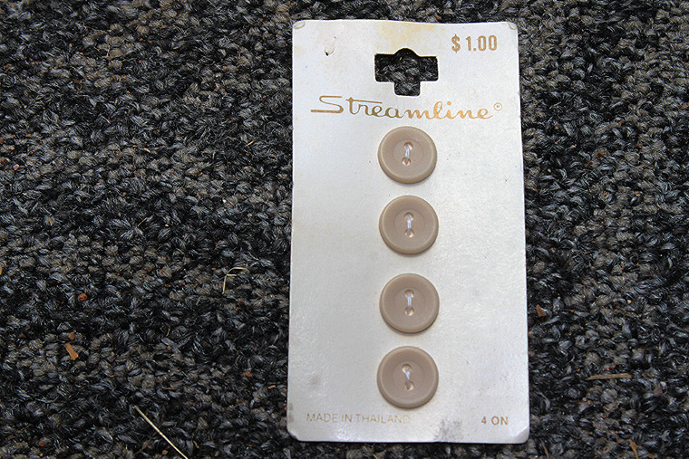 Vintage 1990s Streamline 3/8" Light Taupe Buttons