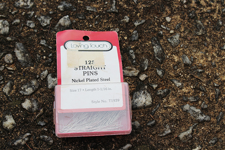 Vintage Loving Touch Nickel Steel Straight Pins #T1939