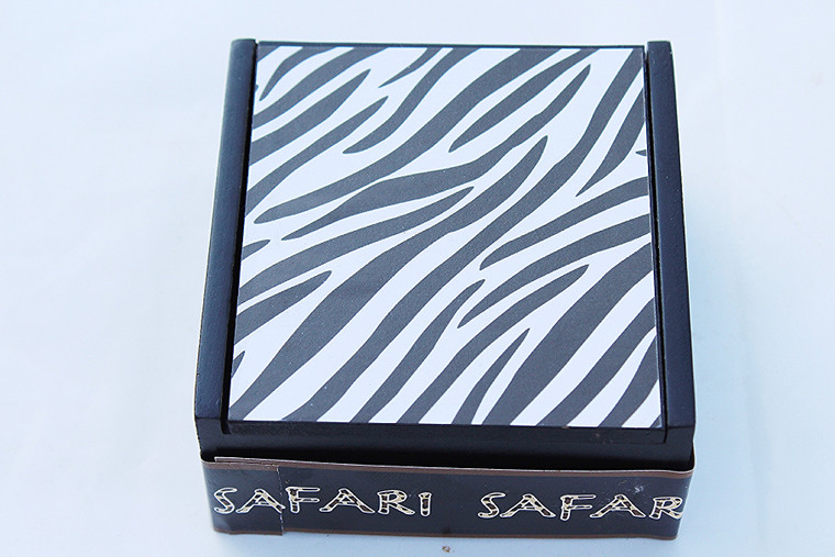 Safari Square Zebra Wood Storage Box
