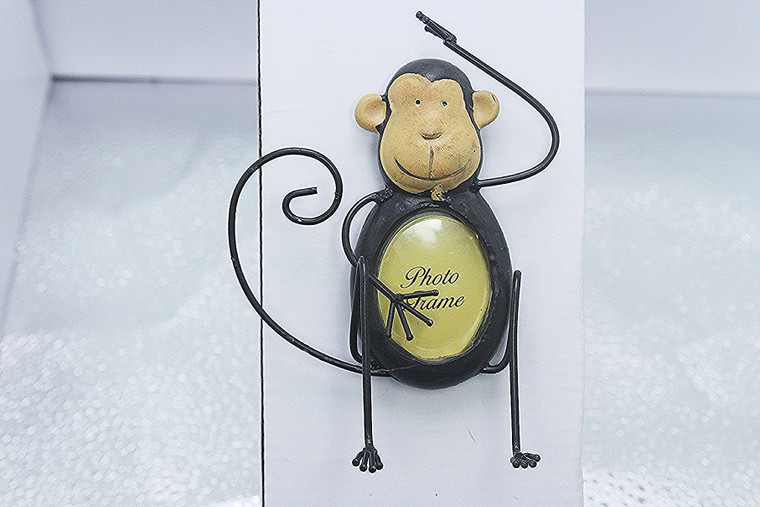 Safari Magnetic Monkey Round Photo Frame