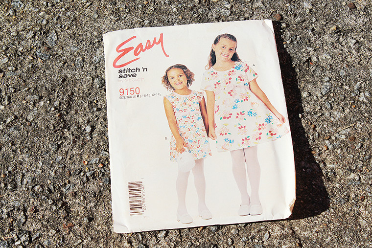 Easy Stitch & Save Girls Pattern #9150 S 7-8-10-12-14