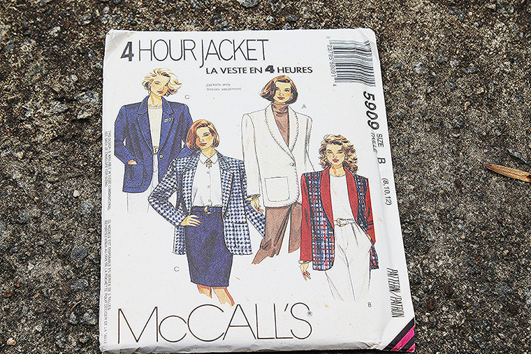 McCall's 4 Hour Jacket Pattern #5909