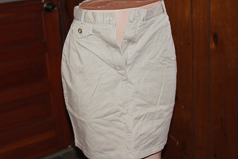 Vintage Bushwacker U.S.A. Pre-Washed Khaki Skirt