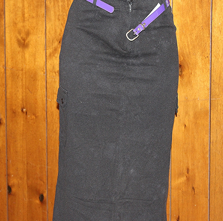 Vintage Currants Poly/Cotton/Spandex Skirt (Belt NOT Included)