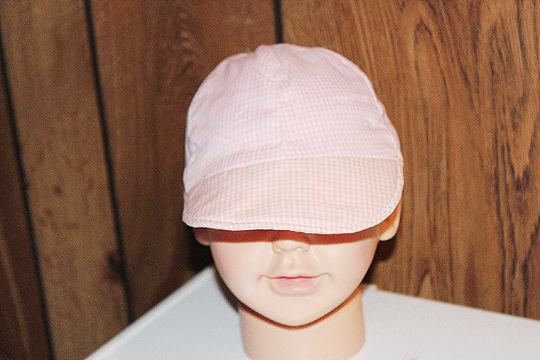 100% Cotton Pink Gingham Size 18 Toddler Hat
