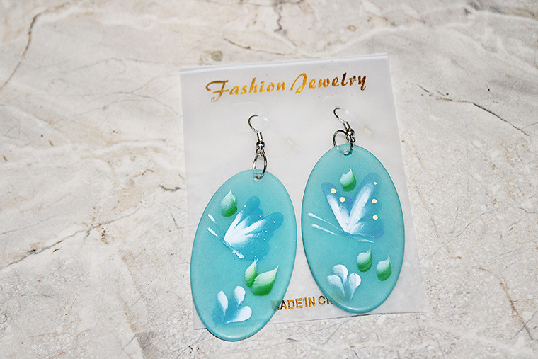 Fashion Blue Dragonfly Dangle Earrings