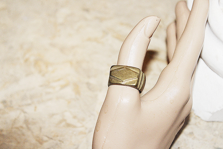 Vintage Rhombus Face Handcrafted African Copper/Brass/Other Metals Ring