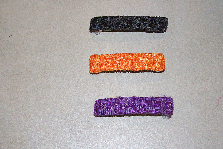 Vintage 3-Pc. Orange/Black/Purple Hari Clip