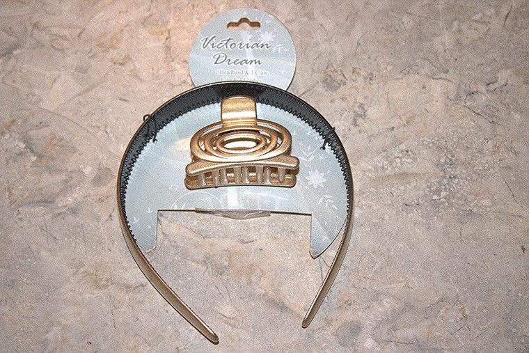 Vintage Victorian 6-Pc. Gold Headband/Claw/No Elastic