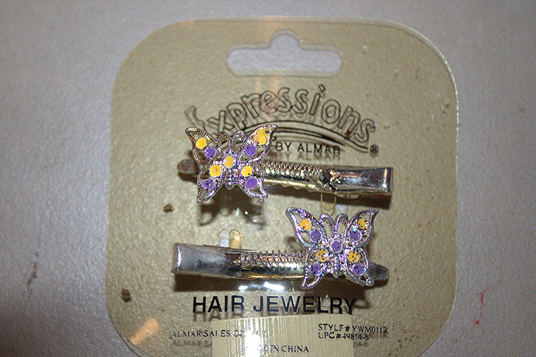 Vintage Expressions by Almar 2-Pc. Spring Butterflies Hair Jewelry Clips