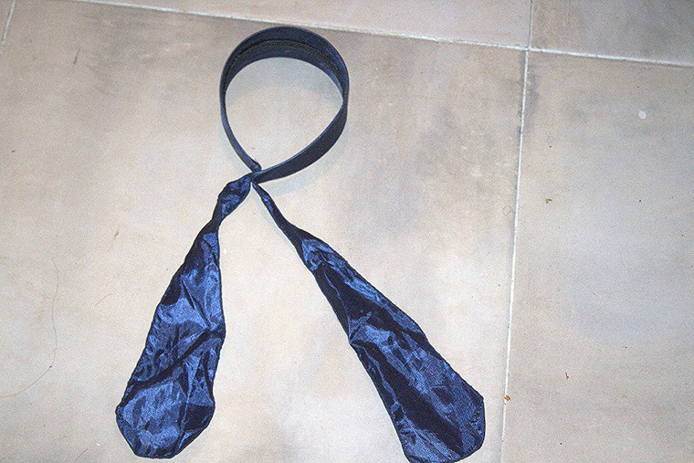 Vintage Black Satin Fabric Tie Headband