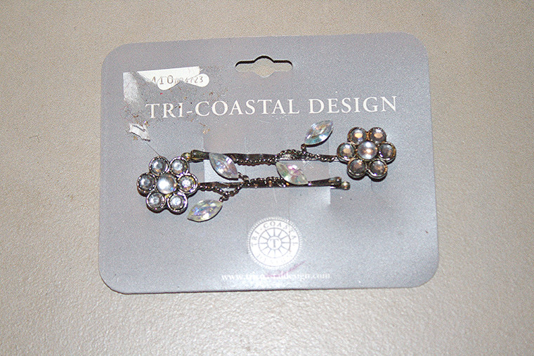 Vintage Tri Costal Design 2-Pc. Jeweled Faux Stones Hair Clips