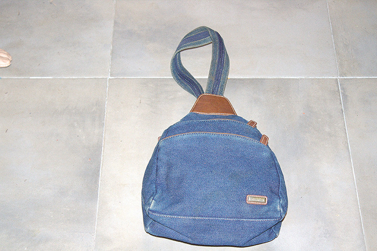 Vintage Connections Back to Shoulder Zippered Denim Bag