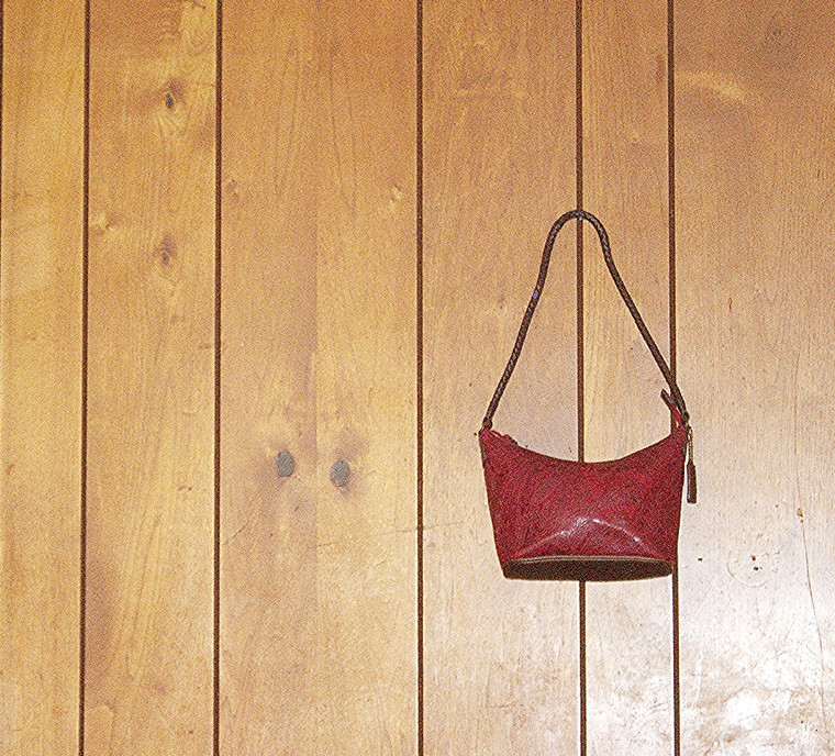 Vintage Relic Faux Carved Leather Look Handbag