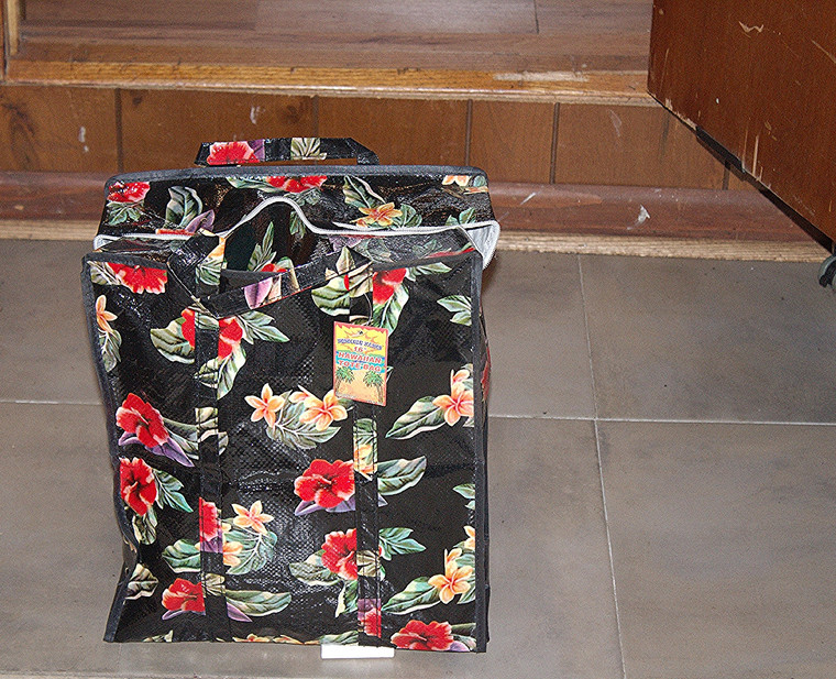 Vintage Honolulu Hanks 16" Hawaiian Floral Tote Bag