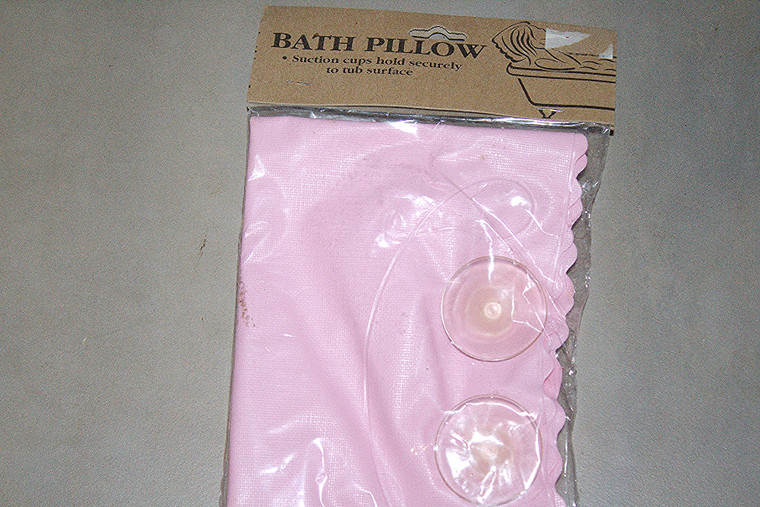 Vintage Pink Suction Cups Bath Pillow
