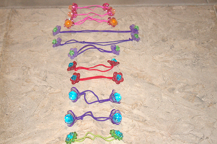 11-Pc. Floral Petal Buds Hair Twist & Elastic Holders
