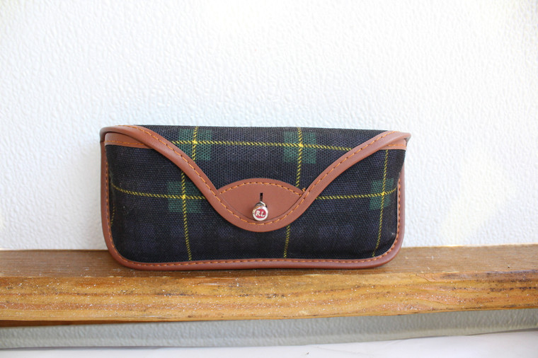 Polo Ralph Lauren Plaid Eyeglasses Case
