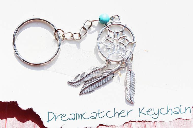 Silver Dream Catcher Key Chain