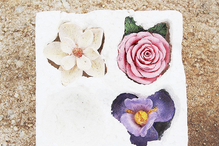 Set of 3 Screw-On Vintage Floral Drawer Knob Replacement
