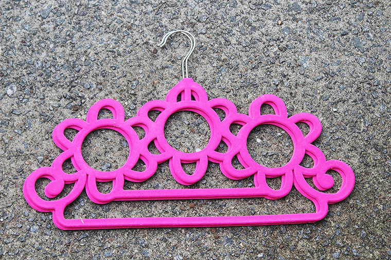 Large Flocked Hanger- Fuchsia