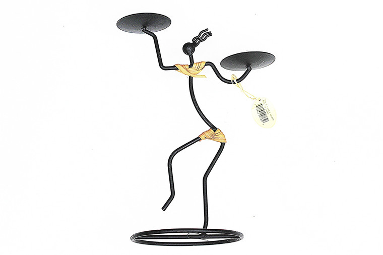 Shanti Woman Metal 2-Candle Holder