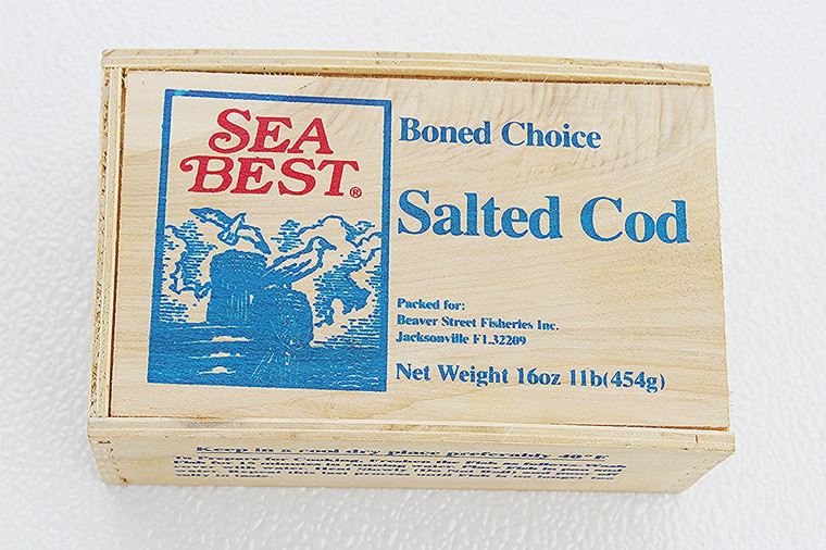 Vintage Sea Best Salted Cod Storage Wood Box