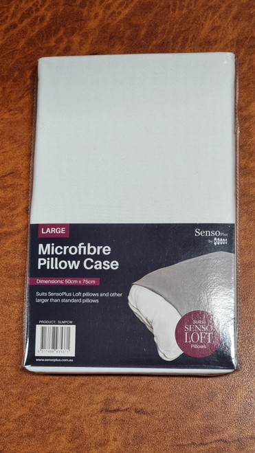 SENSOPLUS MICROFIBRE PILLOW CASES  . SET OF 2. 50cm x 75cm.