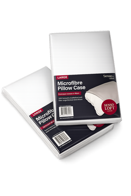 SENSOPLUS MICROFIBRE PILLOW CASES - SET OF 2. 50cm x 75cm.
